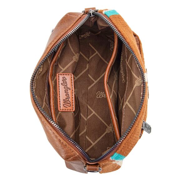 Wrangler Southwestern Knitted Crossbody Bag - Brown *NEW in Package* - Picture 3 of 6